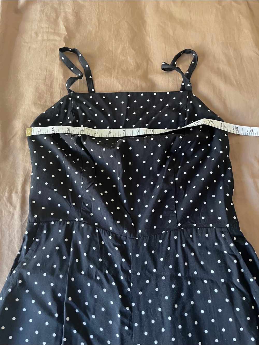 OLD NAVY Black Polka Dot Wide-Leg Jumpsuit - Picture 5 of 9